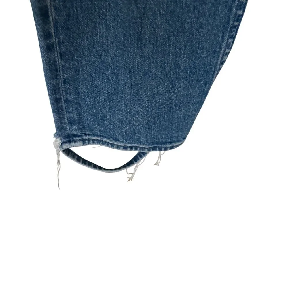 Mother The Tomcat High-Rise Distressed Jeans Size 28 Blue - Picture 4 of 8